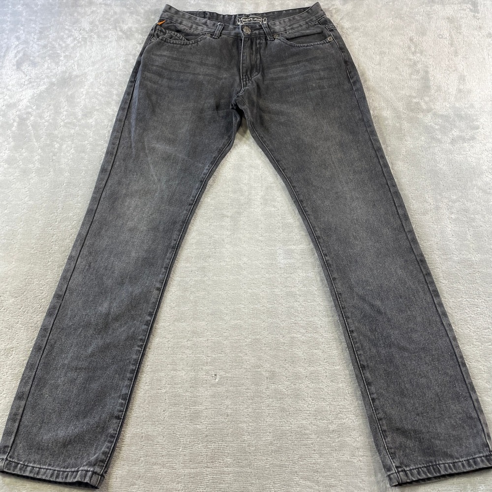 Robins Jean Mens 32x33 Black Brown Studded Long Flap Whiskers D5408 USA
